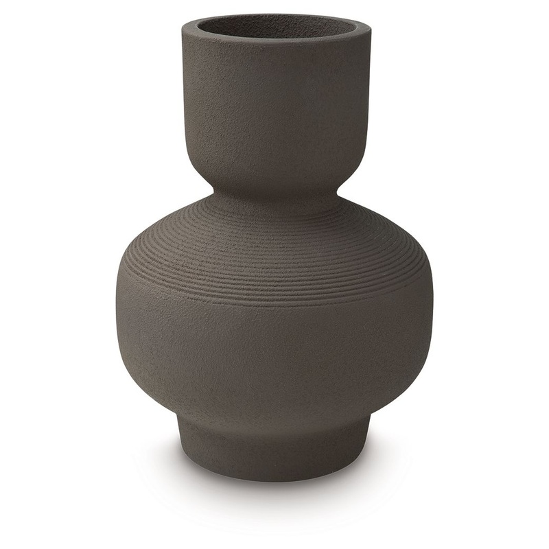 Dalsen – Vase|Dark Brown|10″W x 10″D x 14″H|13″W x 13″D x 19″H