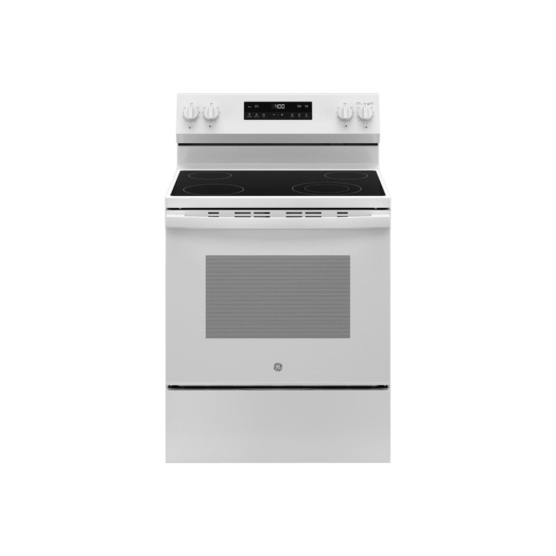 GE 30 Freestanding Electric Range With 4 Smooth Top Elements – White