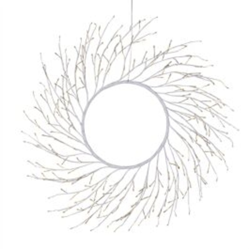 LUMINOUS WREATH LIME WHITE D60CM WITH2