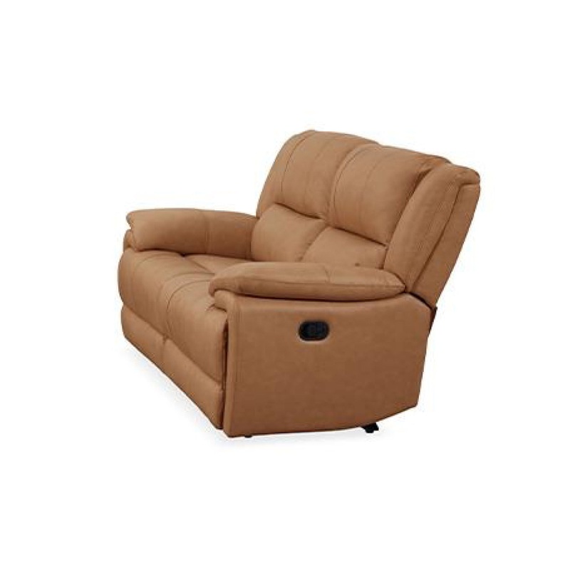 Manwah Power Dual Reclining Leather Loveseat – Madrid Canyon