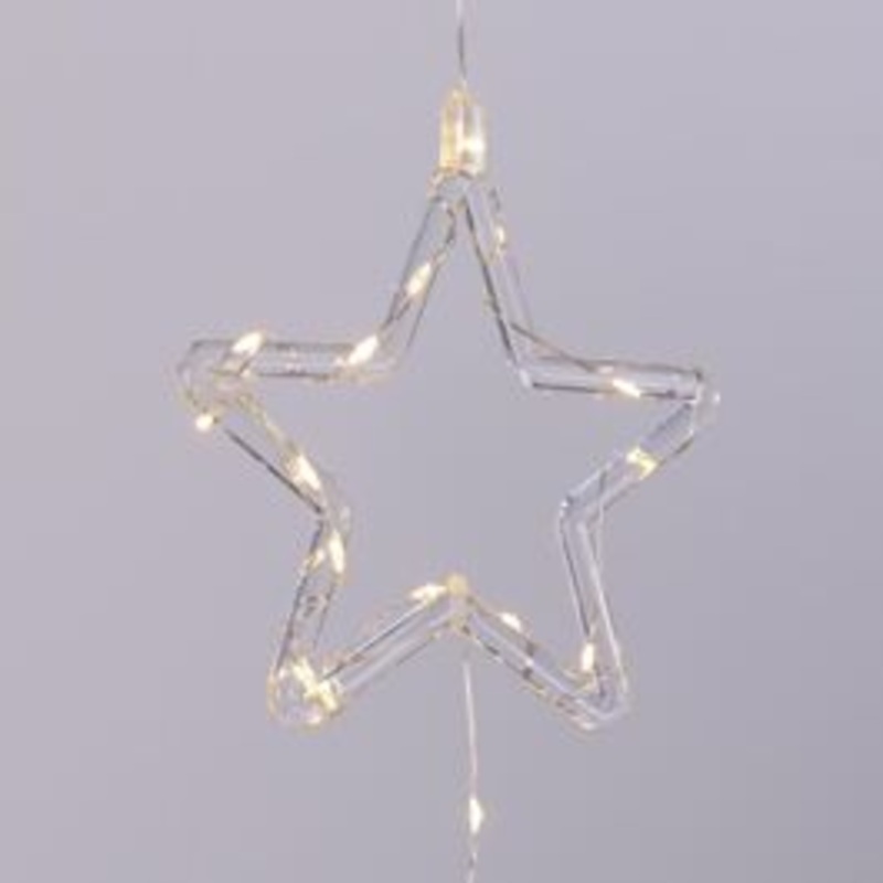 SET 3 TRANSPARENT STARS FOR HANGING. L