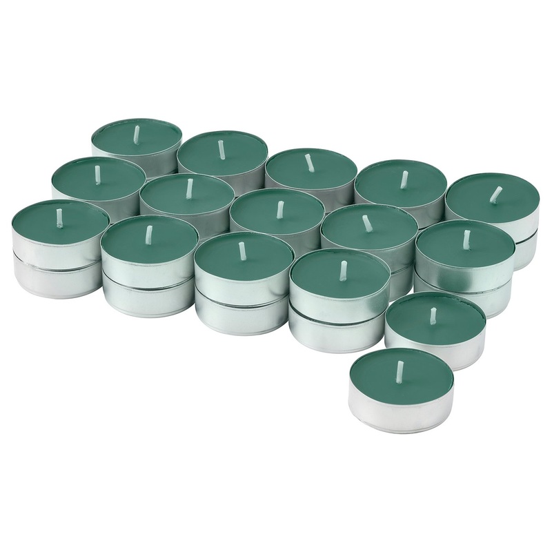 VINTERFINT scented tealight, Winter fir/green, 38 mm