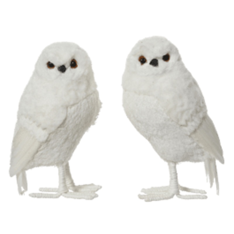 WHITE OWL H 15 CM
