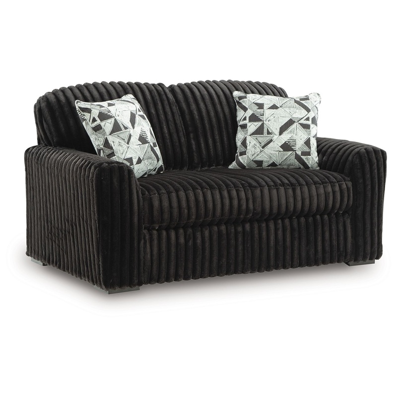 Midnight-Madness – Loveseat|Black|Dark Brown