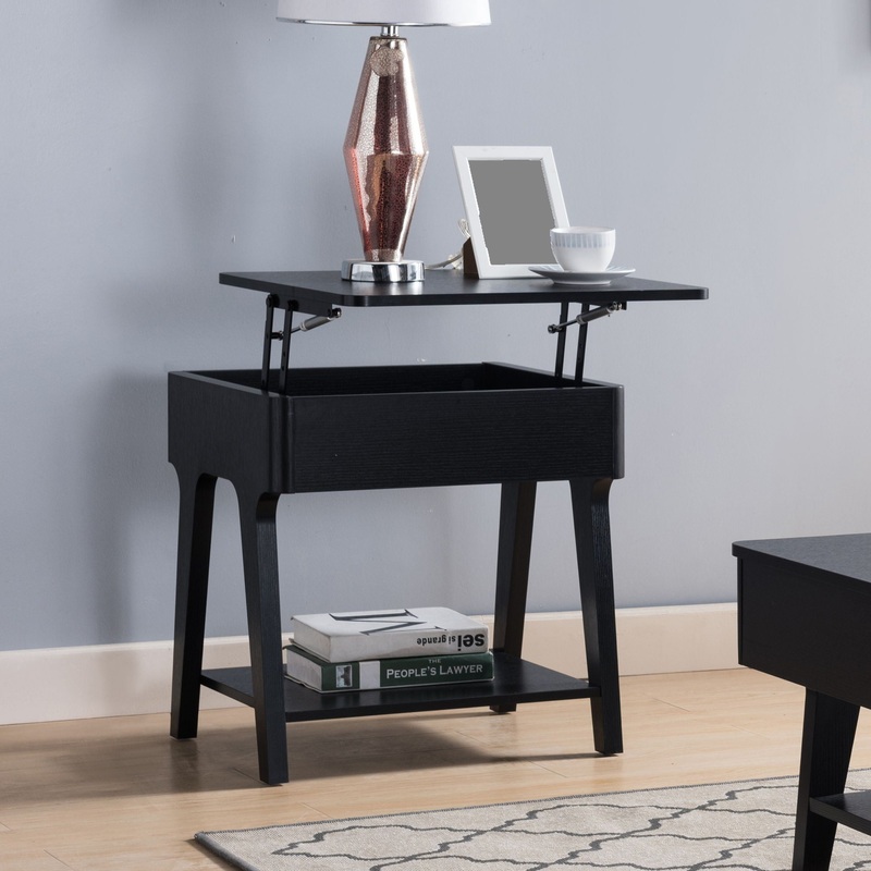End Table, Lift Tabletop – Black