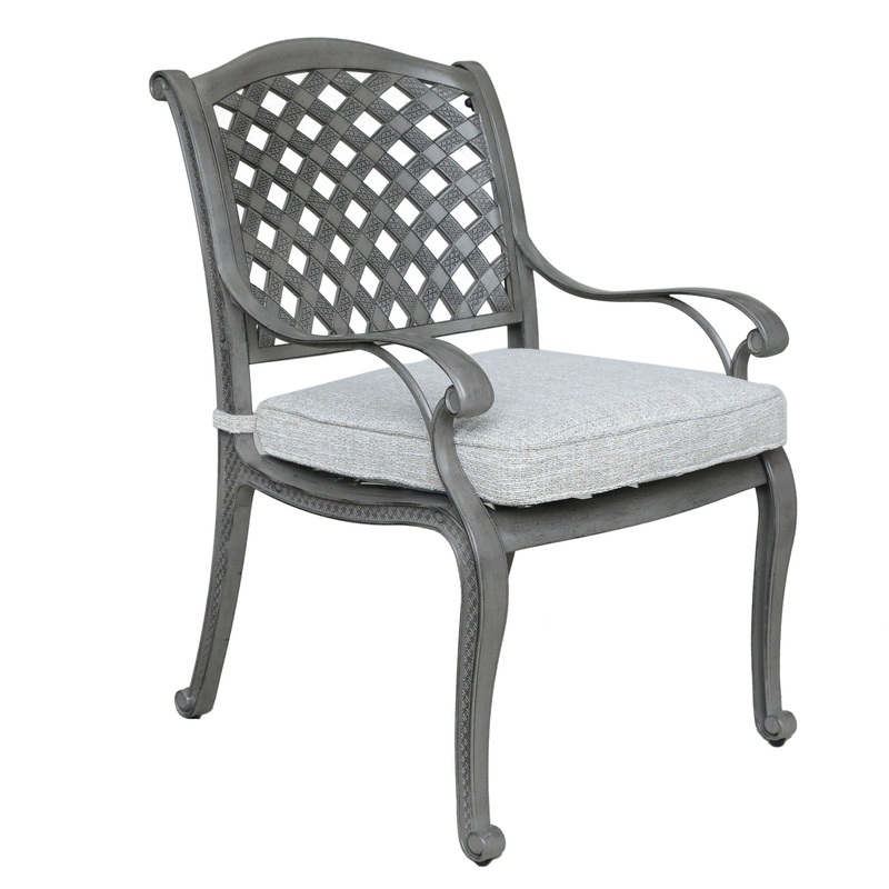 Indoor Outdoor Aluminum Dining Chair With Cushion – Golden Gauze