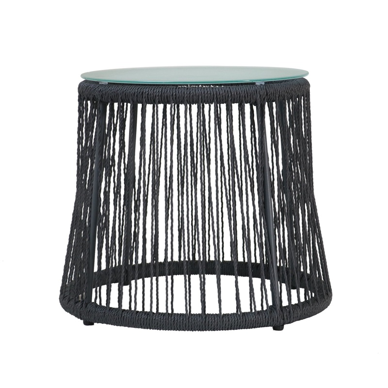Boho Southport – Side Table With Glass Top