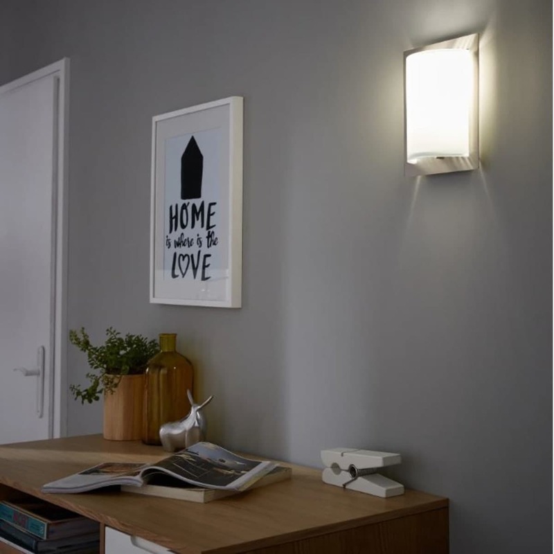 GEORG WALL LAMP GLASS GREY 25X9X20CM E27=60W