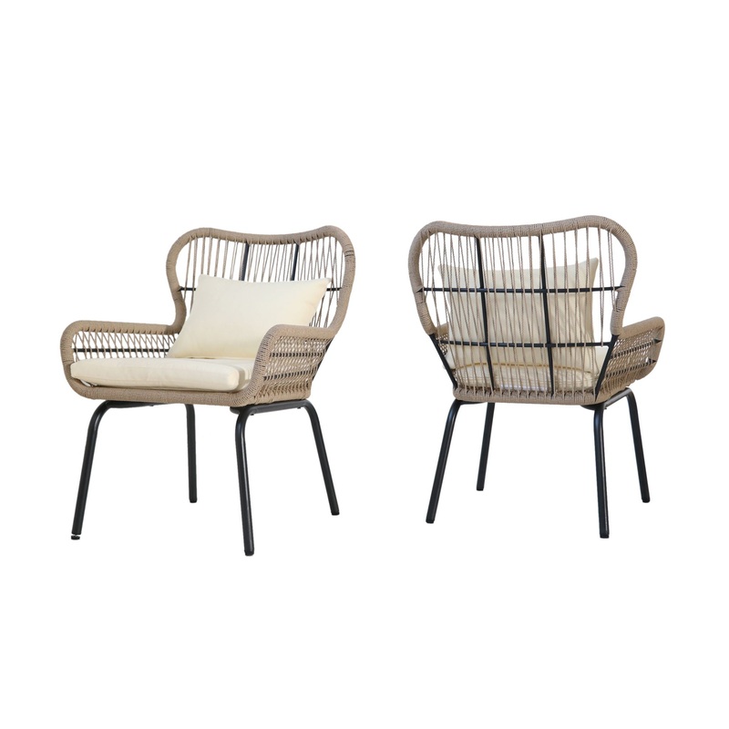 Southport – Club Chair With Woven Rope And Cushions