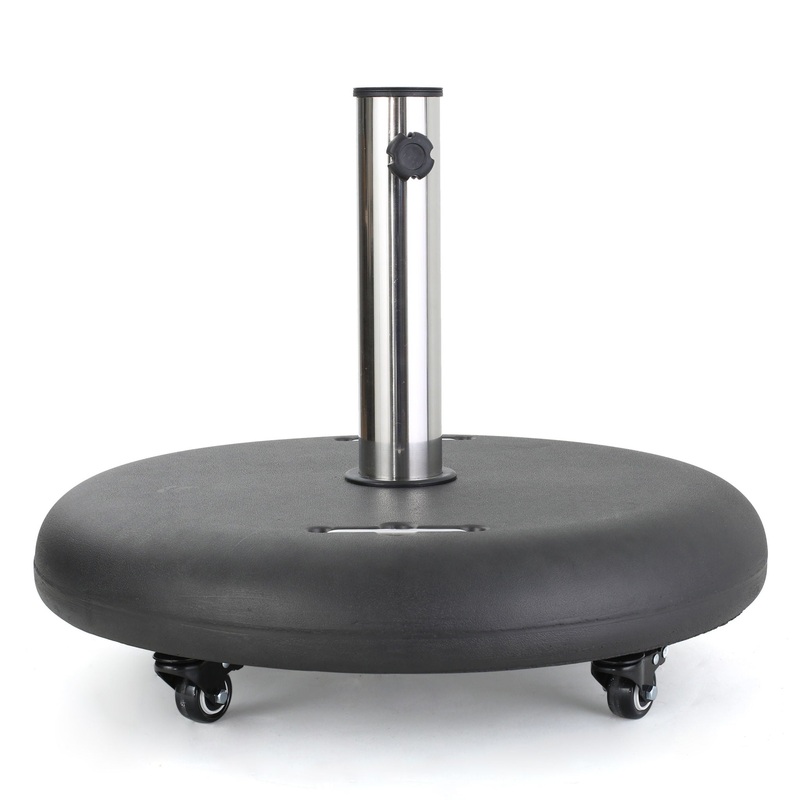 Wheelie – Round Umbrella Base With Stainless Steel Holder