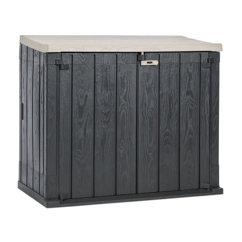 SHED STORA WAY GARDEN CABINET 129.5×74.5x111H ANTHACITE WOOD EFFECT
