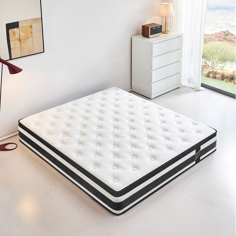 12 Breathable Hybrid Mattress, Memory Foam, Individual Pocket Springs