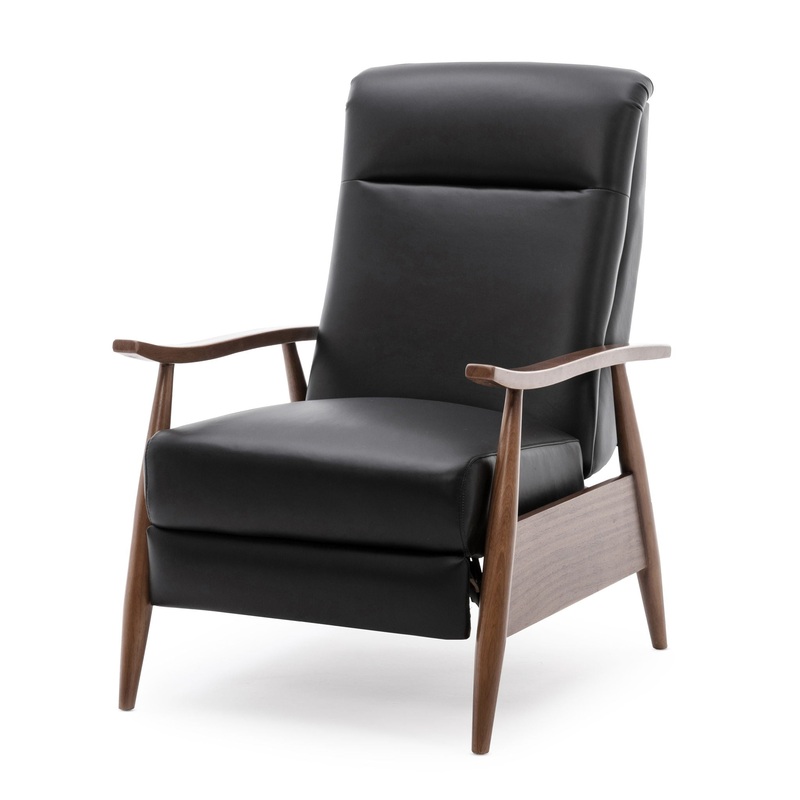 Fremont – Push Back Recliner|Black|Light Brown