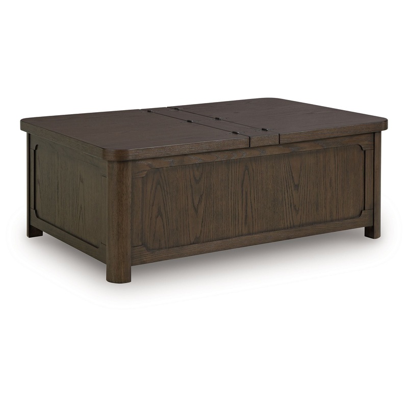Breckington – Cocktail Table With Storage – Dark Brown