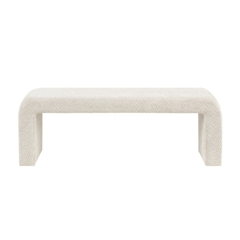 Modern Contemporary Waterfall Bench – Cream