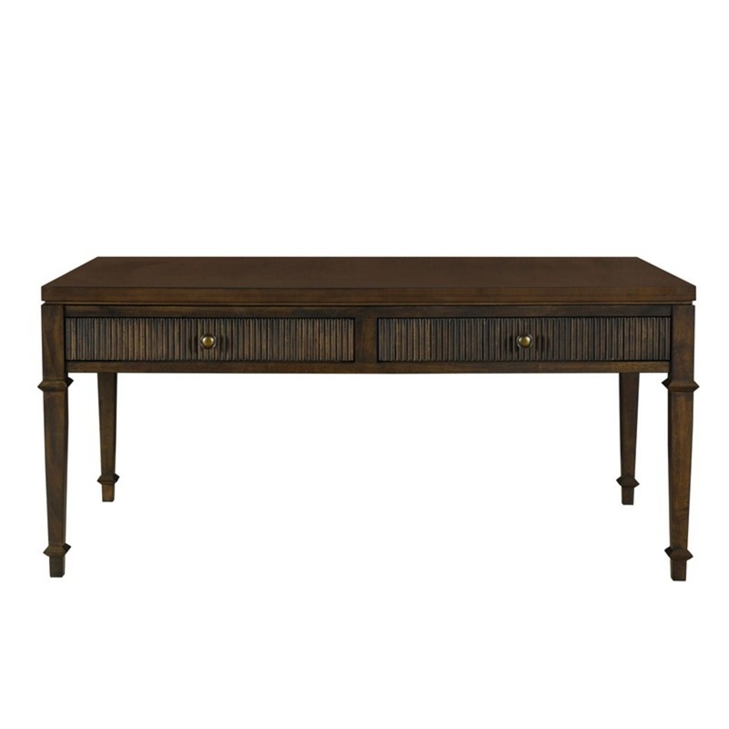 Fluted – 2 Drawer Coffee Table – Brown