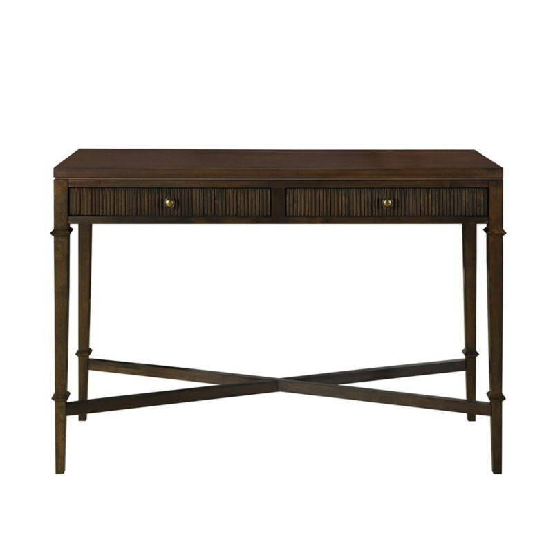 Fluted – 2 Drawer Storage Console Table – Brown