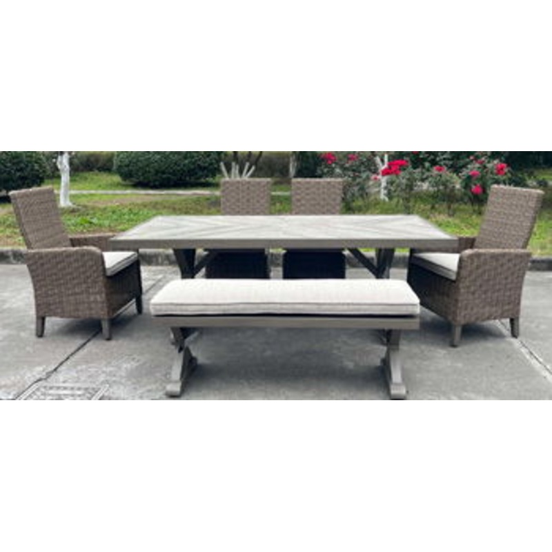 Laguna Heights – Bench With Cushion – Beige