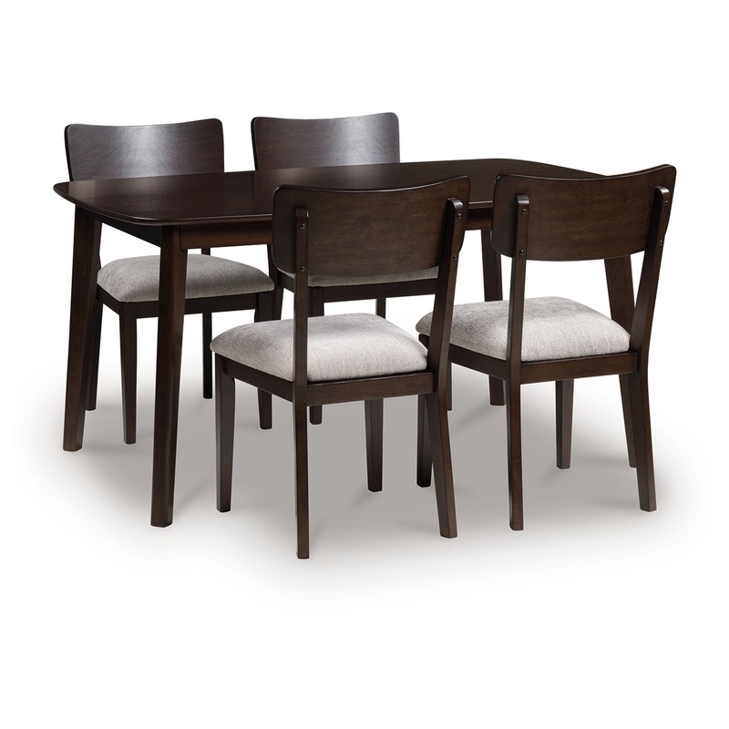 Mallenette – Dining Room Table Set (Set of 5) – Merlot