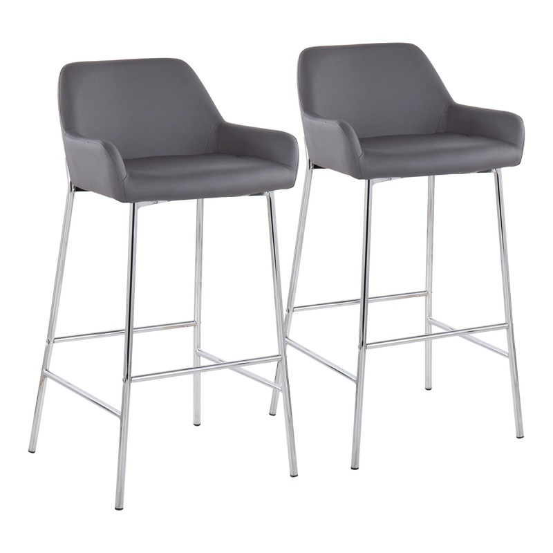 Daniella – Contemporary Fixed Height Barstool (Set of 2)