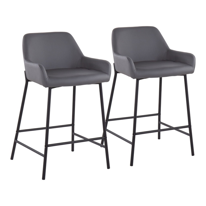 Daniella – Contemporary Fixed Height Counter Stool (Set of 2)