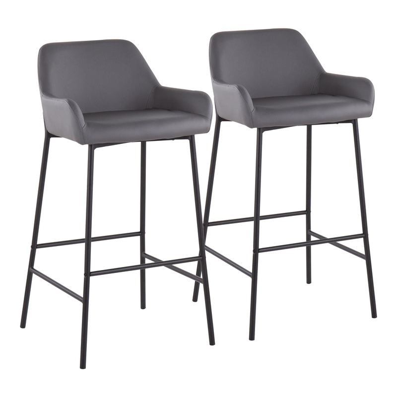 Daniella – Stylish Design Industrial Fixed Height Bar Stool (Set of 2)