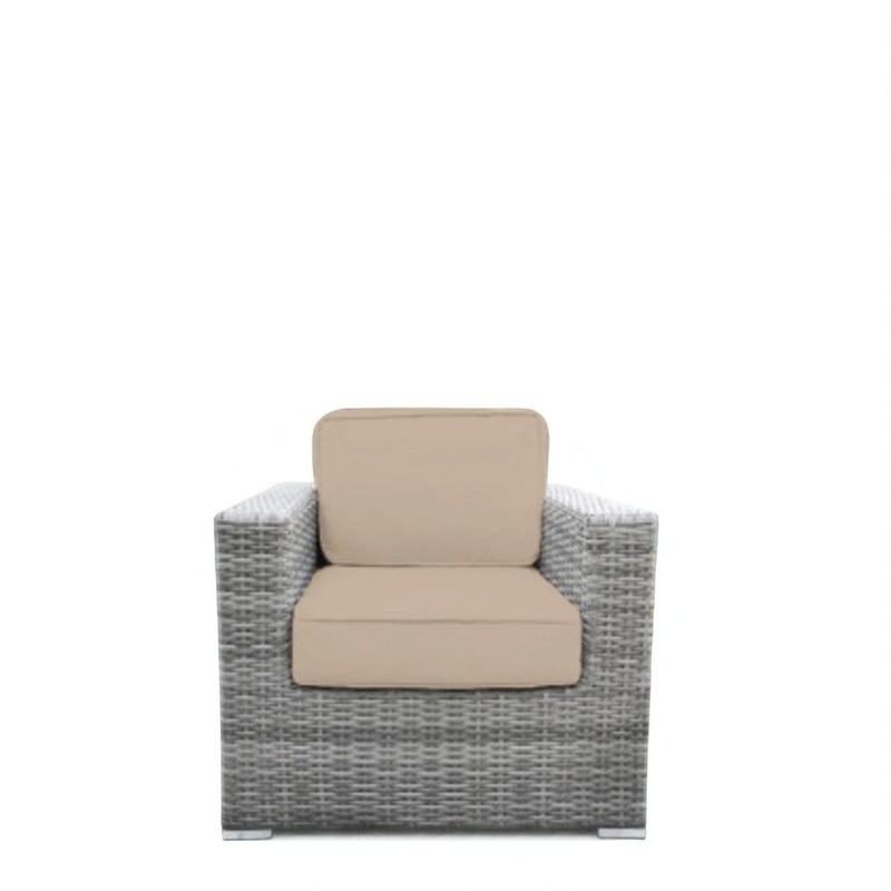 Minnesota – Wicker Club Chair Outdoor – Gray