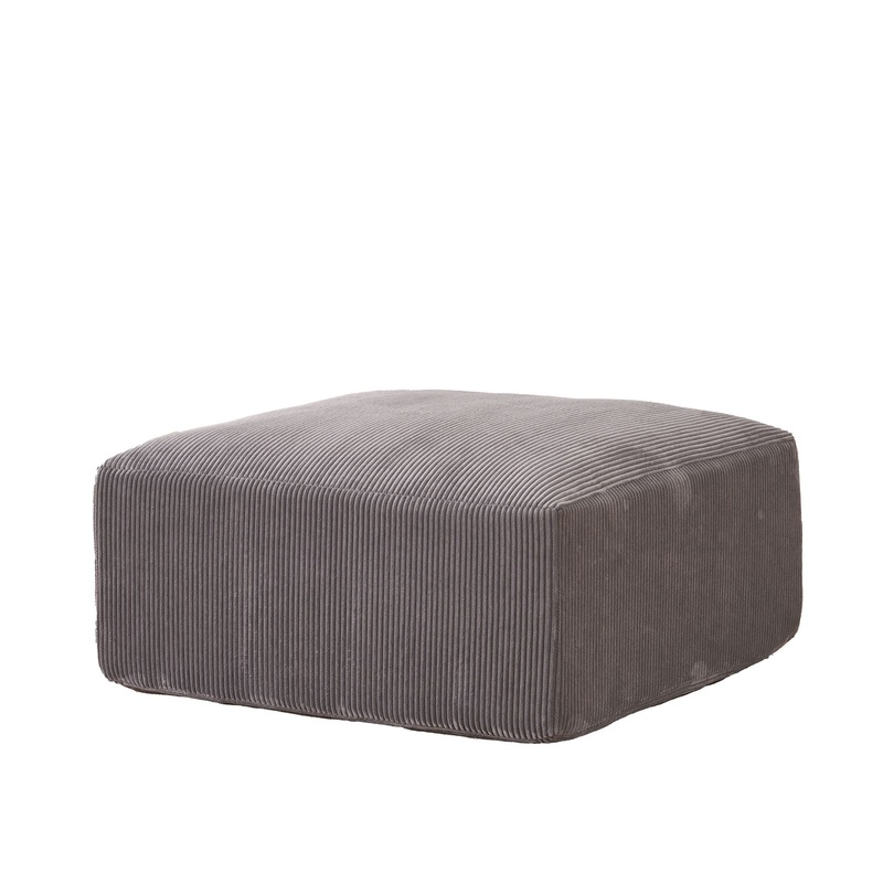 Modular Upholstered Ottomans|Beige|Dark Gray