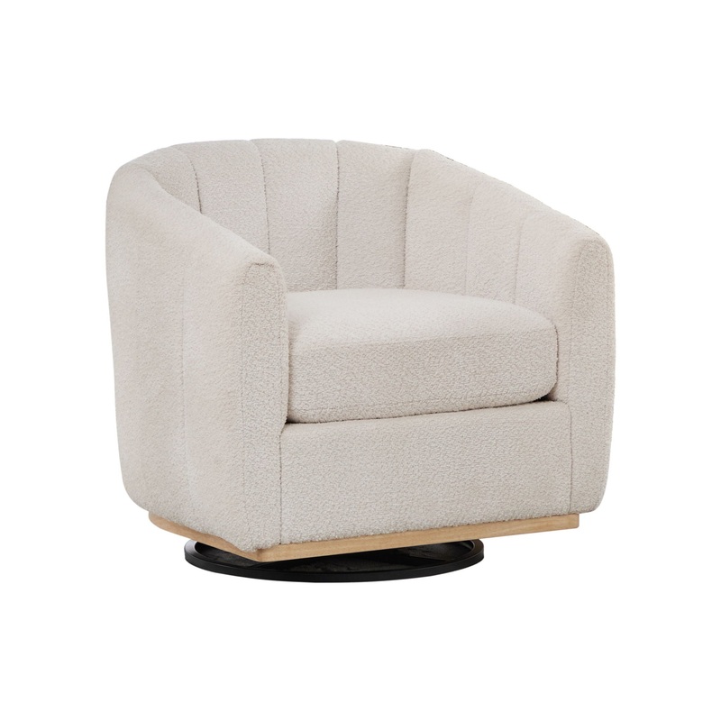 360 Swivel Upholstered Barrel Chair