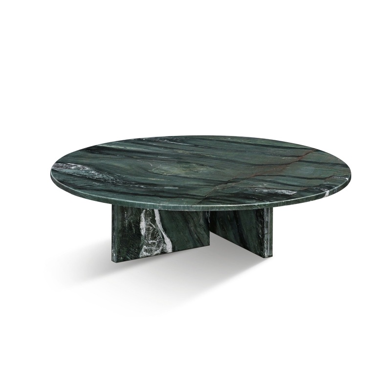 Diamond – Marble Coffee Table, Living Room Centerpiece, Genuine Stone – Green