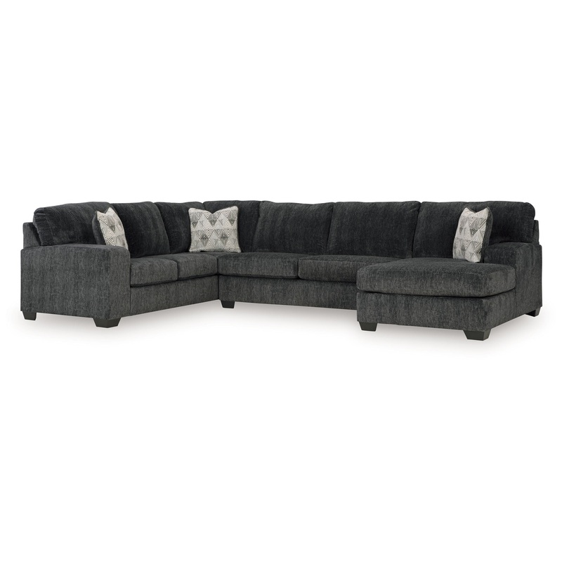 Hollyview – 3-Piece Sectional With Raf Corner Chaise – Shadow