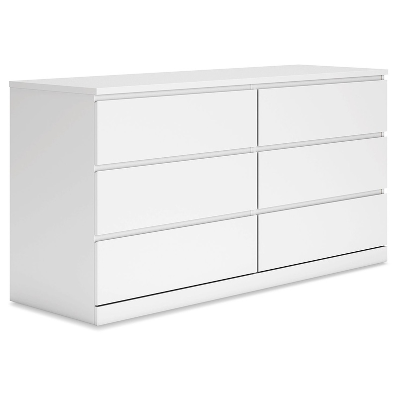Onita – Six Drawer Dresser|White|Light Brown