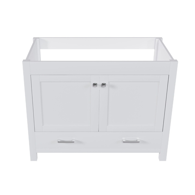 42 Bathroom Vanity Base With Doors And Drawer – White