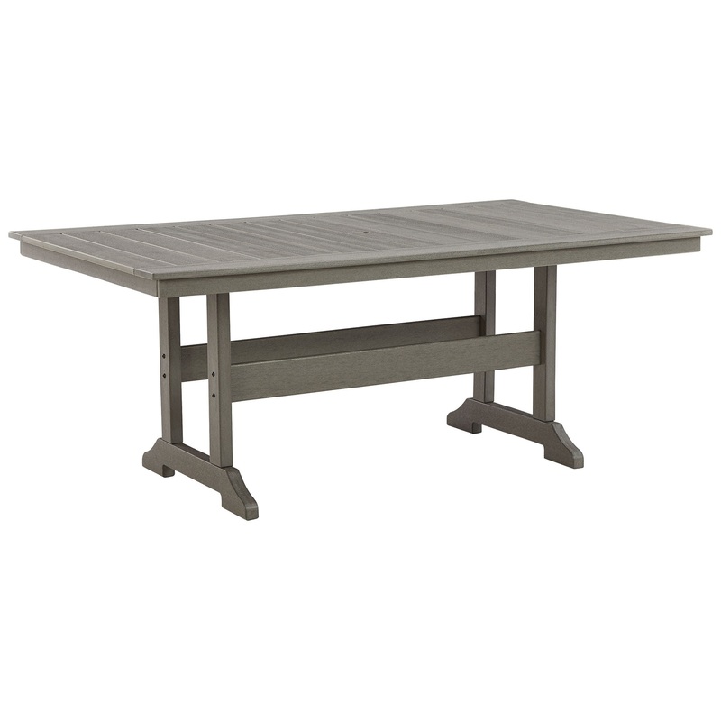 Visola – RECT Dining Table w/Umb OPT – Gray
