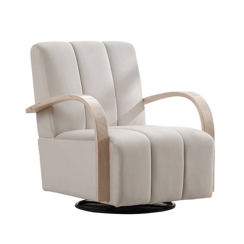 360 Swivel Accent Chair With Armrests