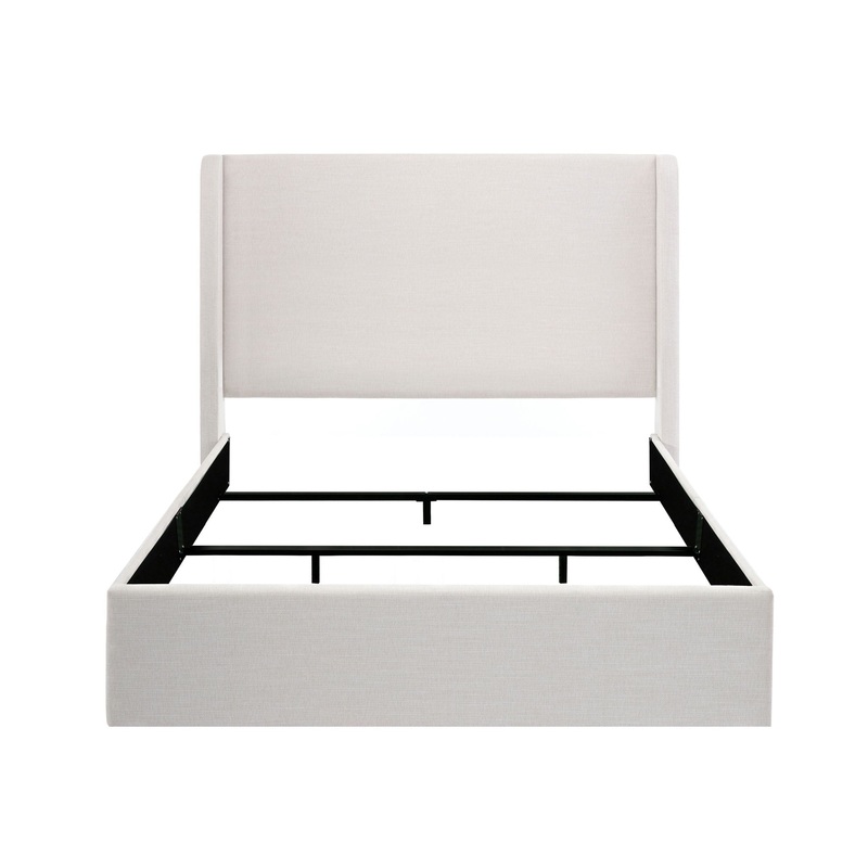 Caron – Upholstered Wingback Bed With High Headboard