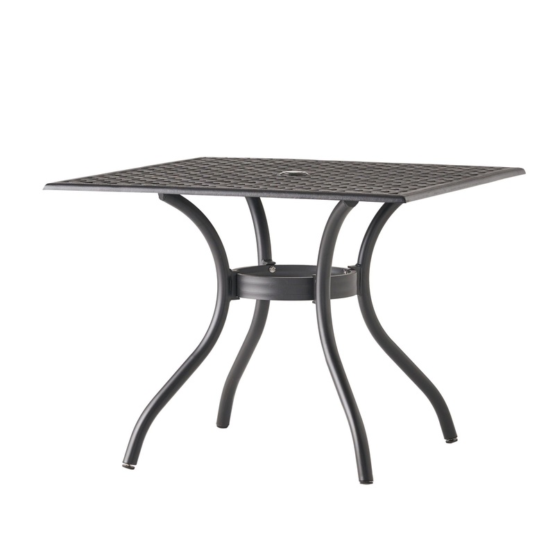 Arch Mesh Dining Table With Lightweight Frame – Black