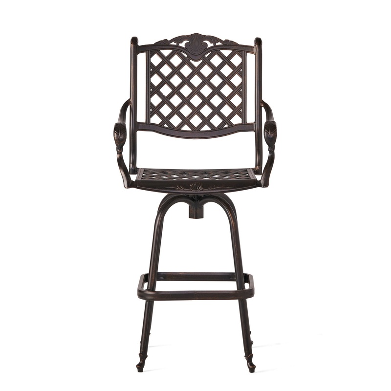 Cast Aluminum Bar Stool – Copper