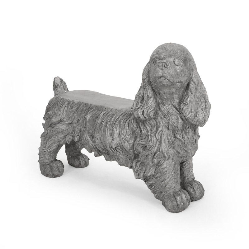 Cocker Spaniel Dog Statue – Gray