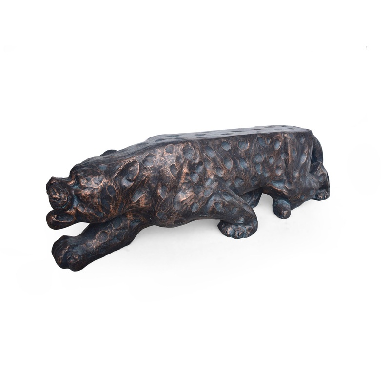 Leopard Lightweight Concrete Bench – Copper