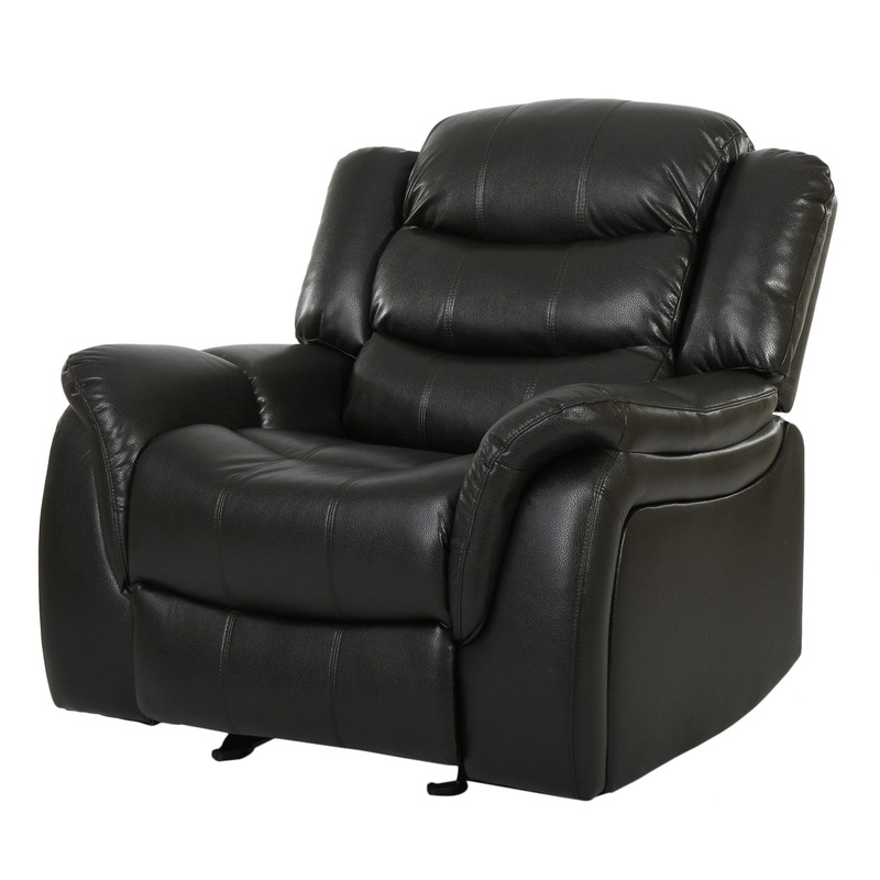 Classic Design Recliner, Upholstery Recliner, Glider Recliner – Black Berry