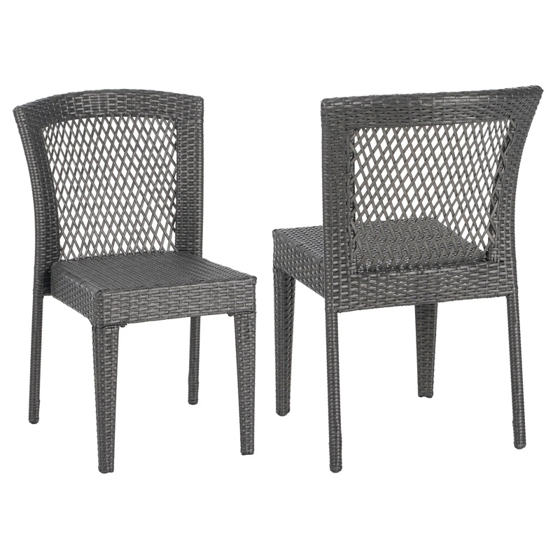 Farley – Stacking Sidechair (Set of 2) With Open Backrests – Gray