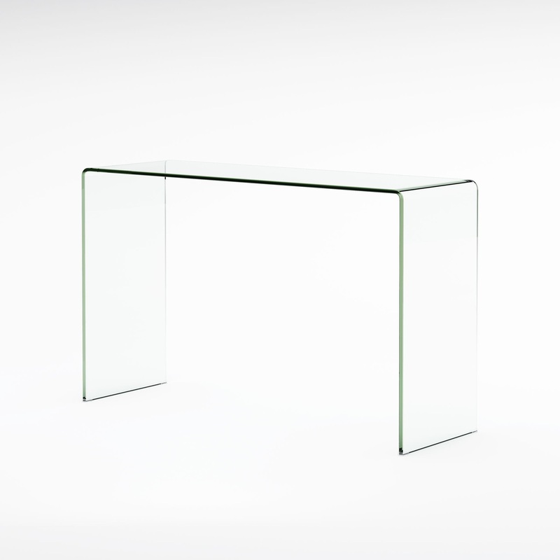 Cadyn – Tempered Glass Console Table Sleek Design – Clear