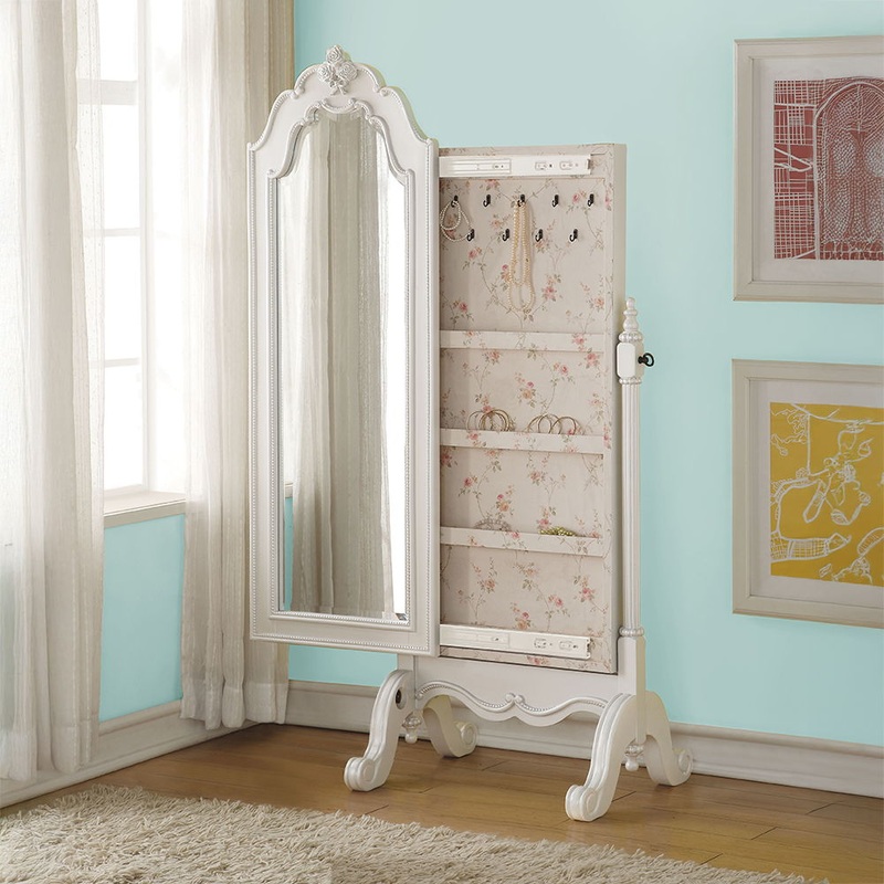 Edalene – Jewelry Armoire – Pearl White