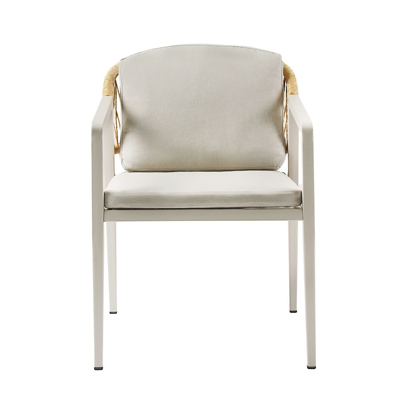 Outdoor Dining Chair (Set of 2) Wicker Rattan Woven Patio Chairs, Waterproof Seating – Gray