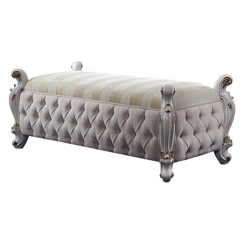 Picardy – Bench – Fabric & Antique Pearl