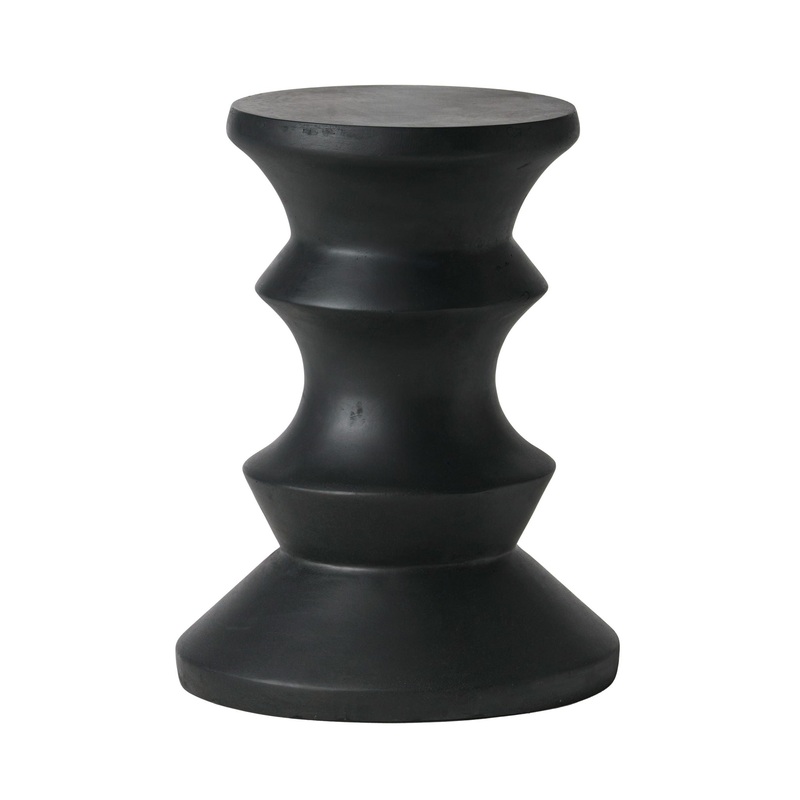 Side Table Modern Concrete Accent Piece – Black