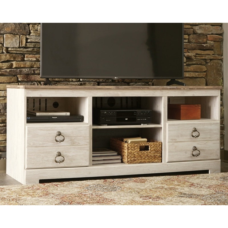 Willowton LG TV Stand w/Fireplace Option