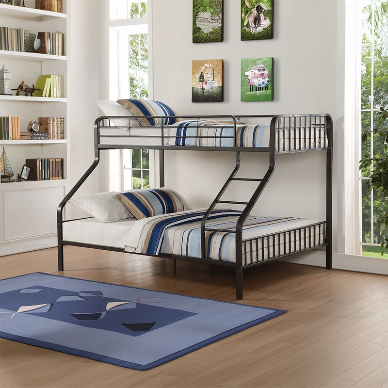 Caius – Twin Long/Queen Bunk Bed – Gunmetal