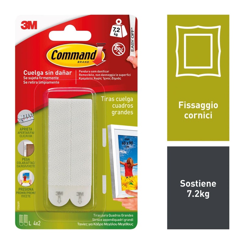 COMMAND COMMAND LARGE HANGING STRIPS 7.2KG